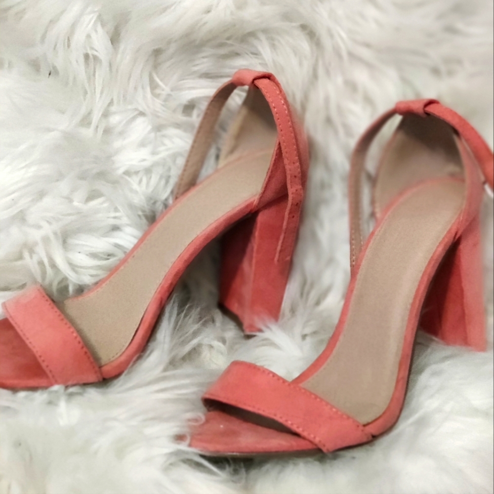 Charlotte Russe, coral heels, size 8